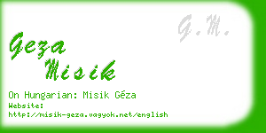geza misik business card