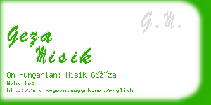 geza misik business card